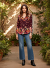 Silk Janessa Sangria Top