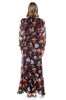 multi floral dress with roses
