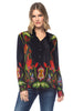 printed fall floral top