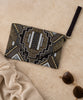 Beaded Briggs Brown Handbag