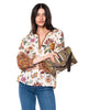 Beaded Briggs Brown Handbag