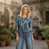 Silk Kimberly Feathers Top
